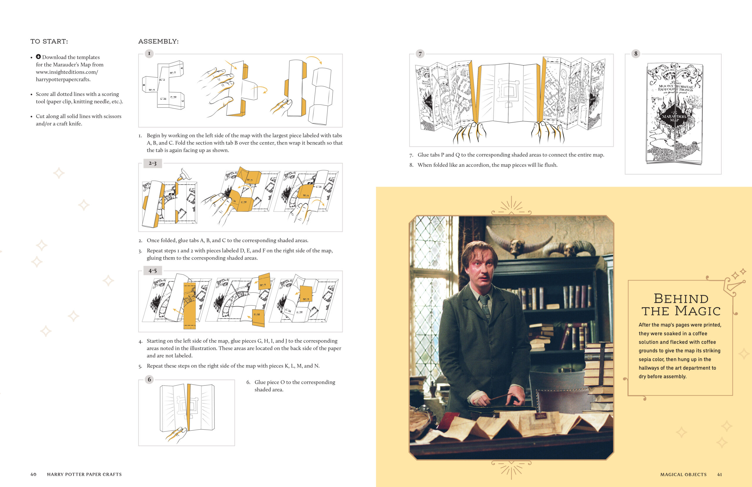 “Harry Potter: Magical Paper Crafts” features instructions for a Marauder’s Map craft.