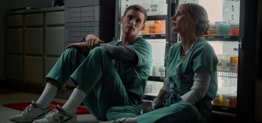 Eddie Redmayne and Jessica Chastain in "The Good Nurse"