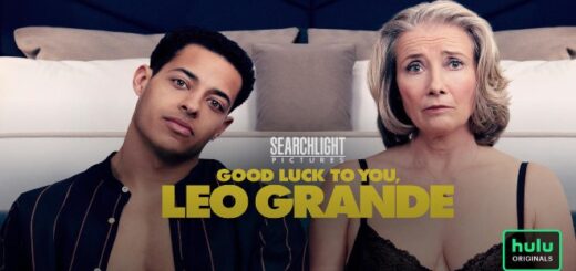 Film poster for Good Luck to You, Leo Grande, featuring Emma Thompson and Daryl McCormack