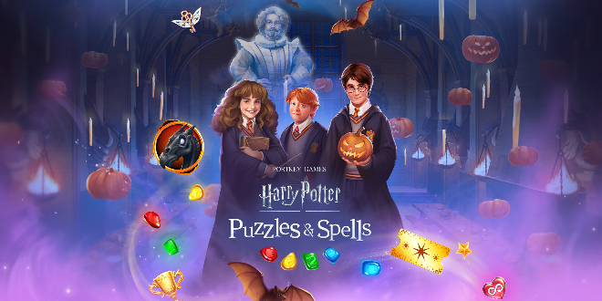 Jogo mágico match-3 para celular Harry Potter: Puzzles & Spells, comemora o  aniversário de um ano