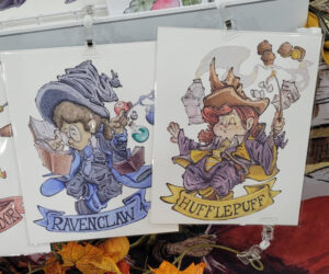 Ravenclaw and Hufflepuff students are featured on two NYCC 2022 art prints.