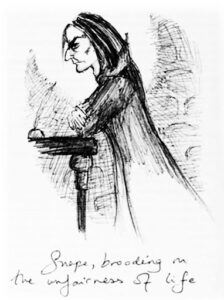 This is J.K. Rowling's drawing of Snape.