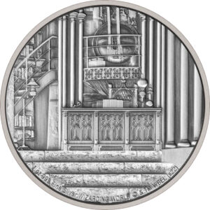 A new coin from the New Zealand Mint features Dumbledore's office at Hogwarts.