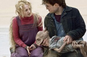 Luna Lovegood and Harry Potter with Dobby at Shell Cottage