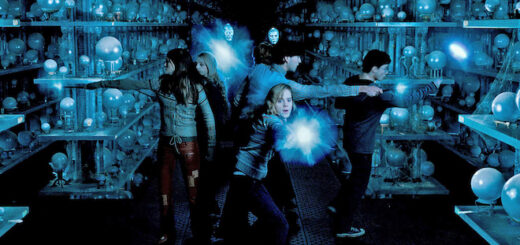 Dumbledore's Army fights the Death Eaters in the Department of Mysteries.