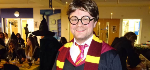 Teacher dressed up as Harry Potter