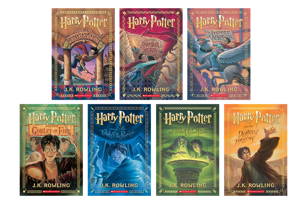 All seven "Harry Potter" 25th-anniversary editions