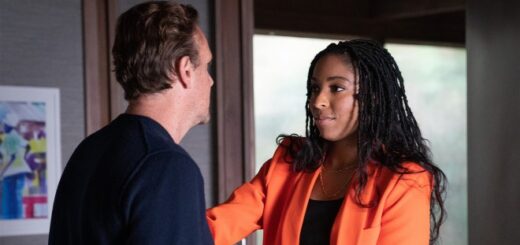 Jessica Williams appears with Jason Segel in "Shrinking."