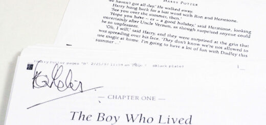 First first and last pages of "Harry Potter" galley sheets.