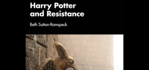 Harry Potter and Resistance by Beth Sutton-Ramspeck title over a griffin statue