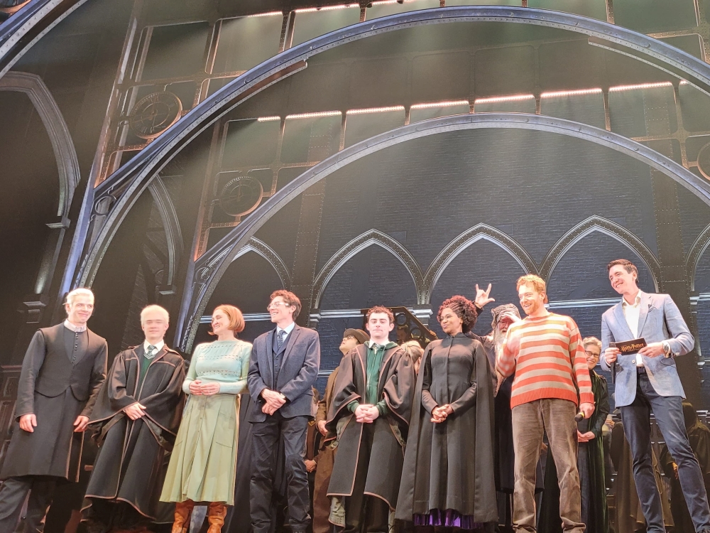 Oliver Phelps joins the cast of “Harry Potter and the Cursed Child” on stage. (Credit: Kelly Komar)