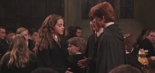 Hermione and Ron's handshake