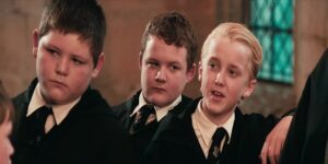 Drcao Malfoy arriving at Hogwarts
