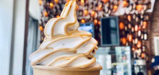 close-up of butterbeer ice cream