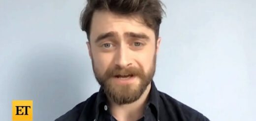 Daniel Radcliffe being interviewed by "ET" about the birth of his son and the "Harry Potter" TV reboot