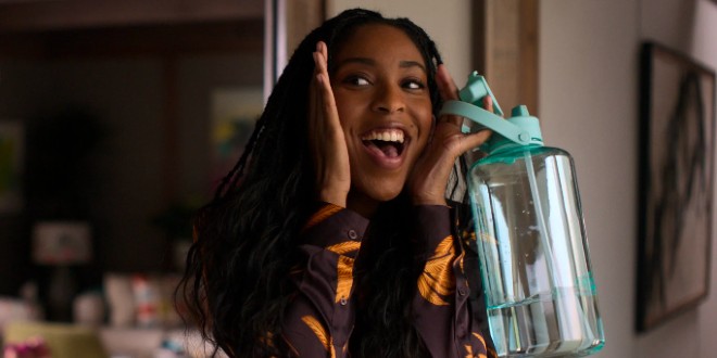Jessica Williams as Gaby in "Shrinking".