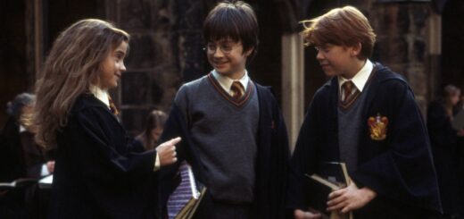 Harry, Ron and Hermione in The Sorcerer's Stone