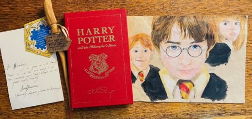 "Harry Potter and the Philosopher's Stone" special edition with Carina's competition entry (Credit: Hansons Auctioneers)