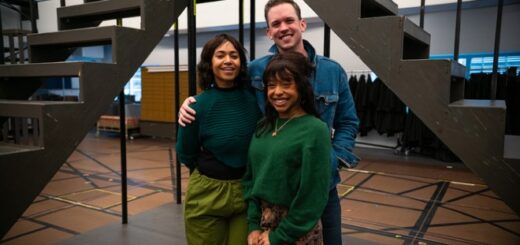 Cara Ricketts, Maya Jerome Thomas, and Daniel Fredrick pose in a photo for "Cursed Child" Broadway's 2023 Cast.