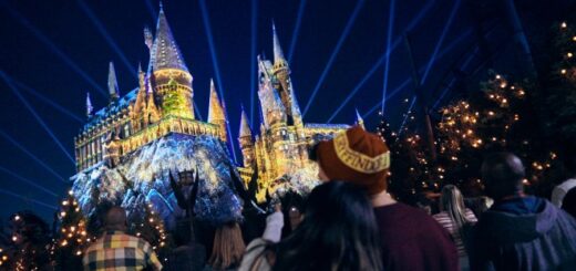 Hogwarts is lit for the holidays at the Wizarding World of Harry Potter.