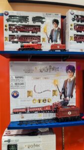 Hogwarts Express train sets in boxes