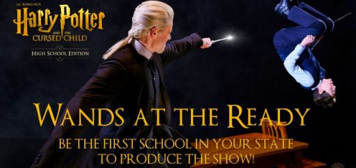 Poster for the "Harry Potter and the Cursed Child" High School Edition: Wands at the Ready competition.