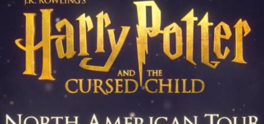 An announcement graphic reading "Harry Potter and the Cursed Child North American Tour."