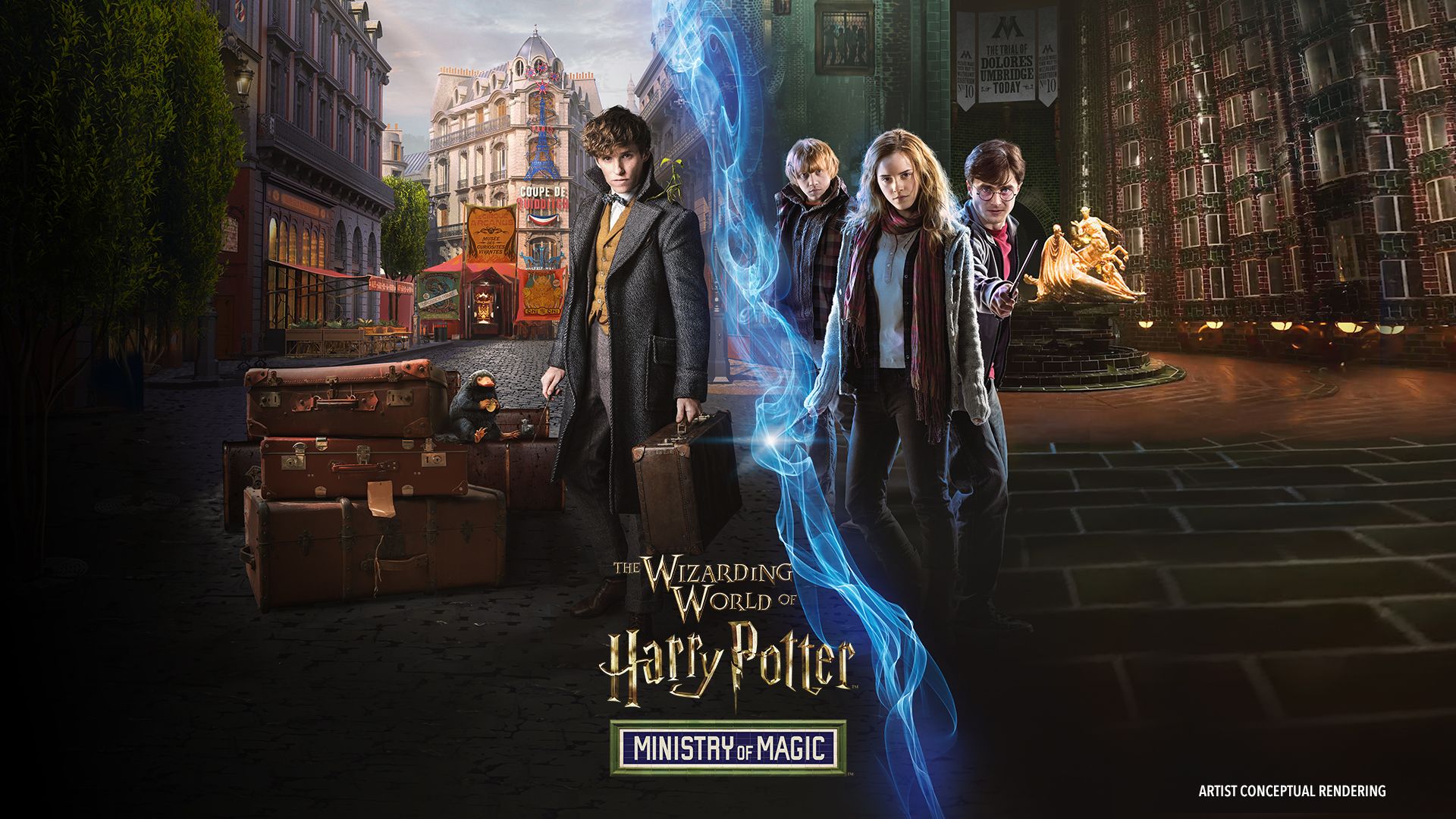 Announcement poster for The Wizarding World of Harry Potter - Ministry of Magic.