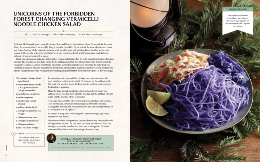 A recipe from "Spellbinding Meals From New York to Hogwarts and Beyond" (Source: wizardingworld.com)