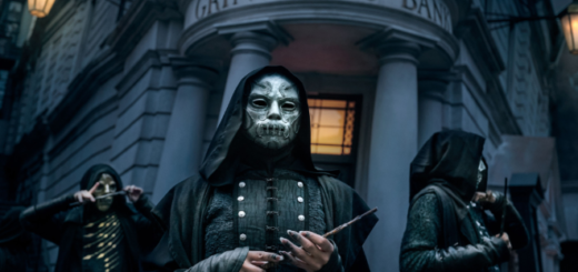 Death Eaters outside Gringotts bank for Halloween Horror Nights 2024.