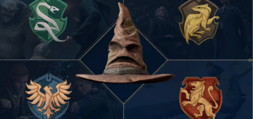 Sorting hat and Hogwarts House logo