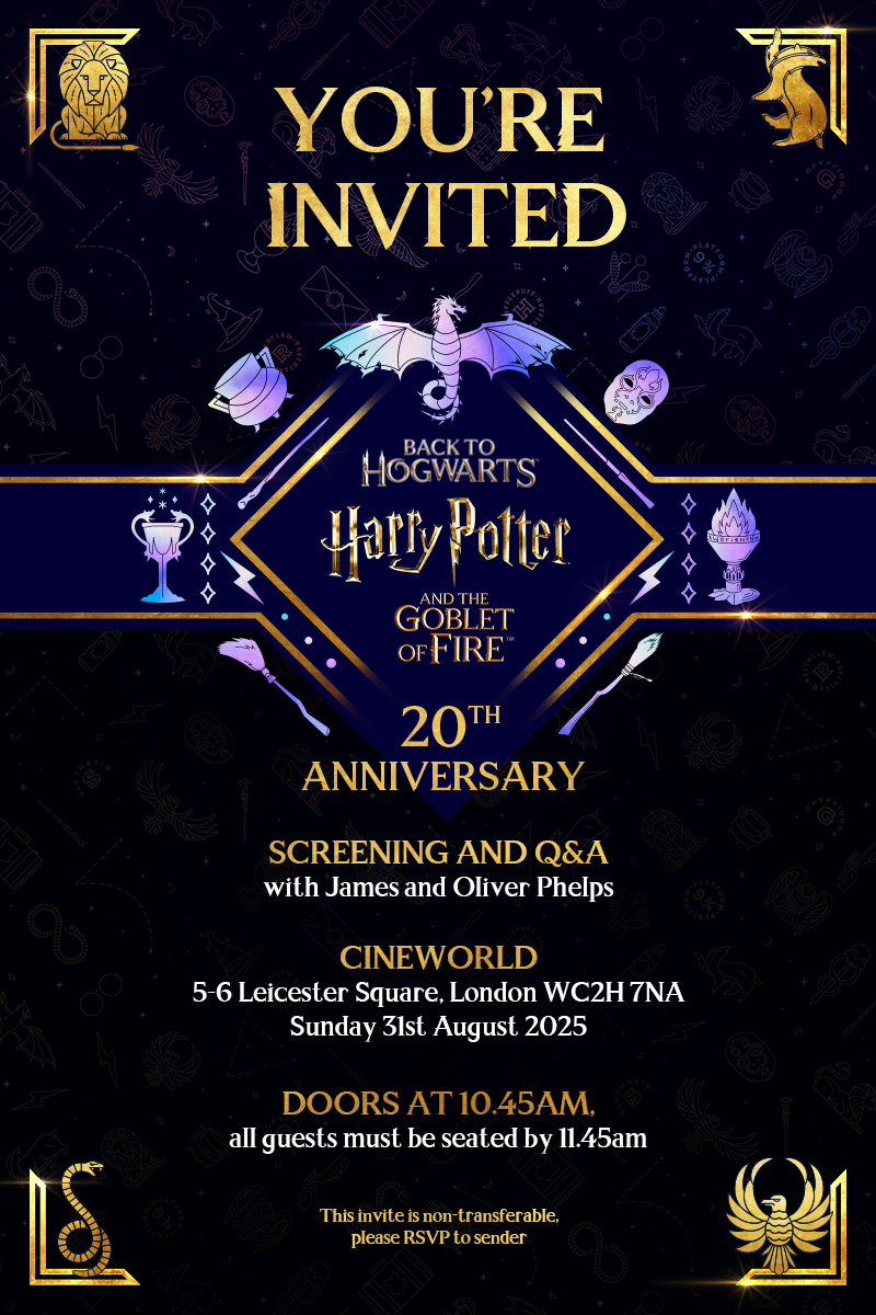 Poster for the Back to Hogwarts event at Cineworld in Leicester Square, London