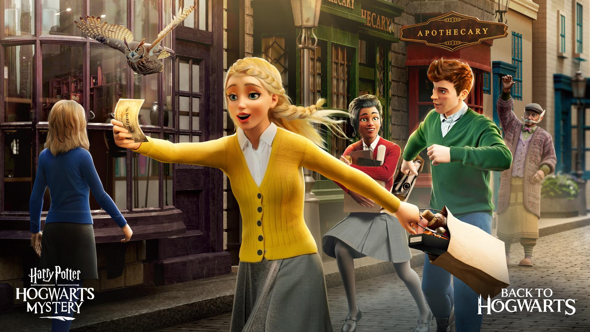 Graphics from "Harry Potter: Hogwarts Mystery"'s Back to Hogwarts campaign